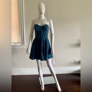 Guess Polkadot Strapless Denim Dress